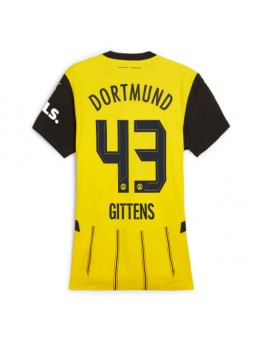 Billige Borussia Dortmund Jamie Bynoe-Gittens #43 Hjemmedrakt Dame 2024-25 Kortermet